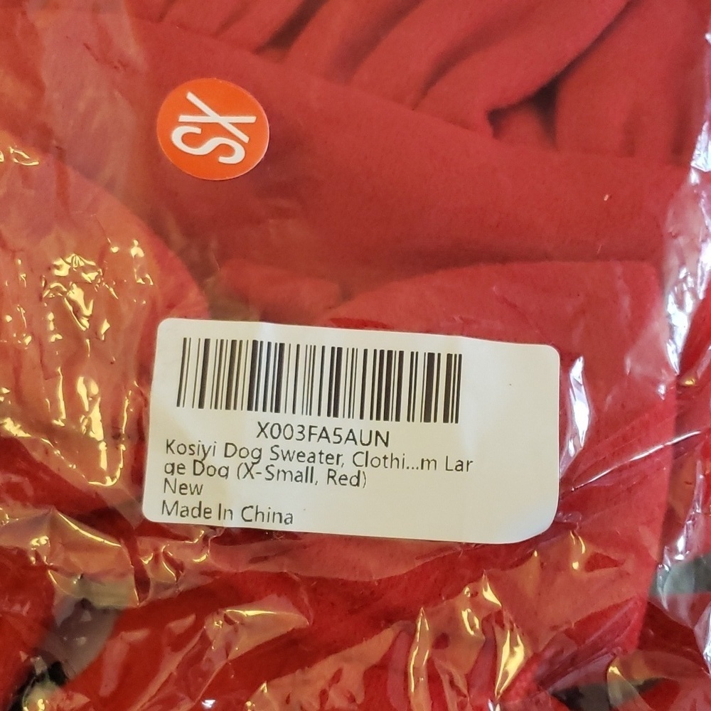 YIXUE Red Dog Dress with Matching Bow Leash Size XS - Picture 10 of 10